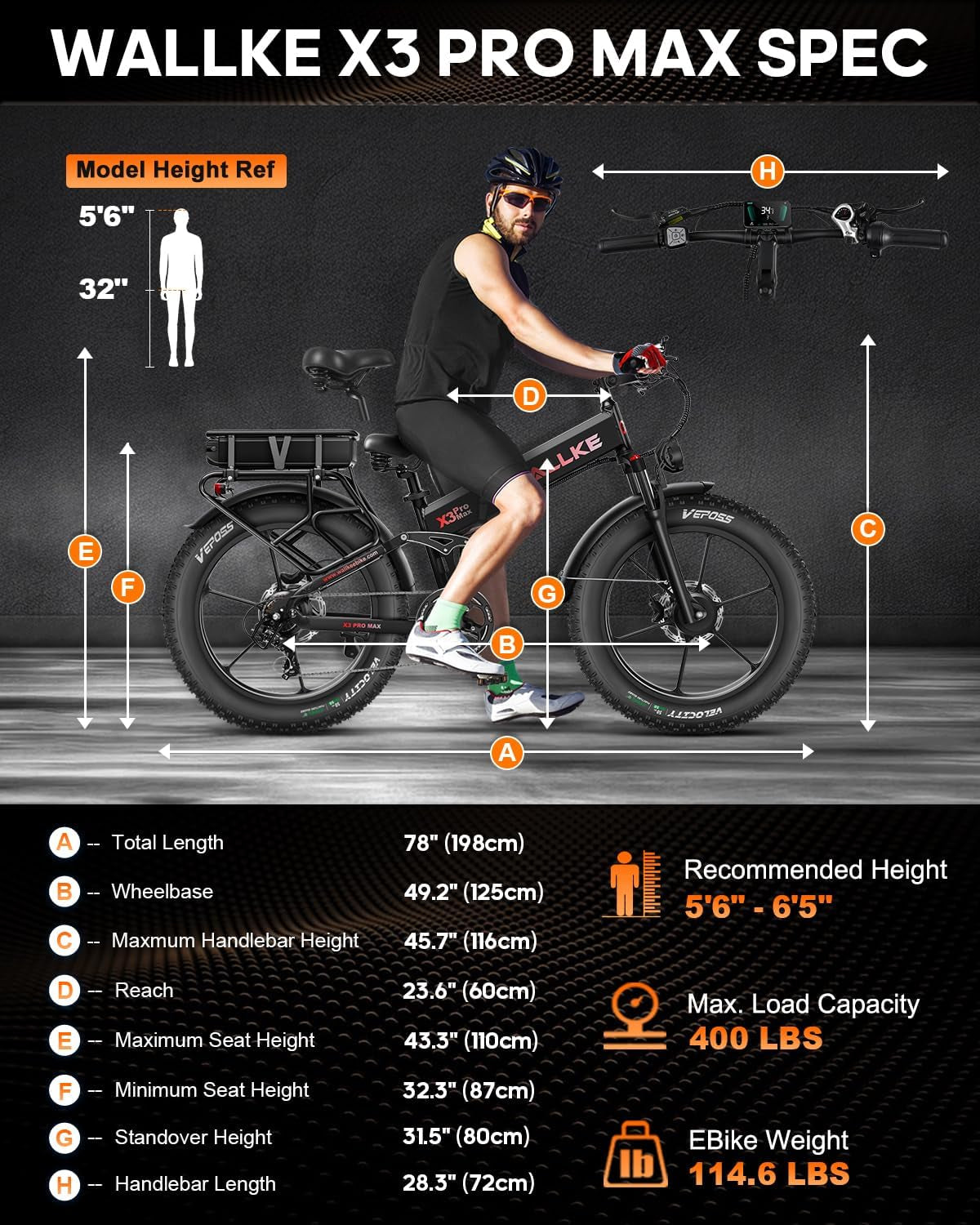 X3 Pro Electric Bike 2000W Dual Motor/1200W Full Suspension 1056WH Foldable 26 Inch Fat Tire Mountain Ebikes Adults 34-35MPH Fast Electric Bicycle APP Control/Smart Display