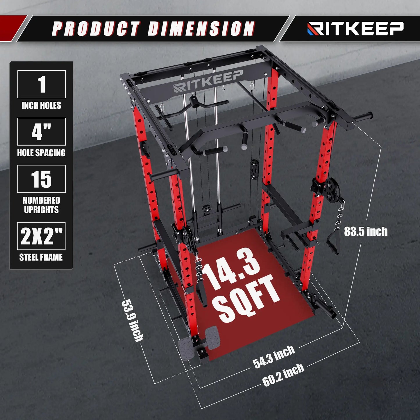 Destroyer M10 ALL-IN-ONE Power Rack Fitness Equipment Package