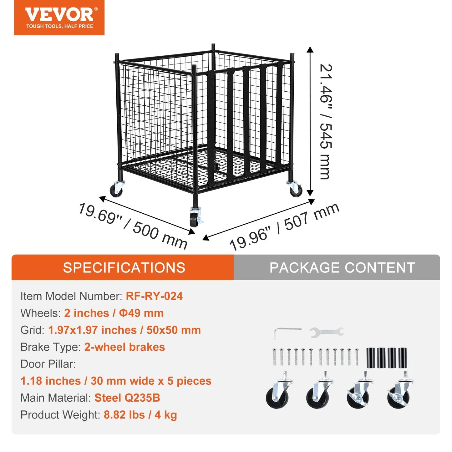 VEVOR Rolling Sports Ball Storage Cart, Lockable Basketball Cage with Elastic Straps, Sport Equipment Holder Organizer for Indoor Outdoor, Steel Storage Rack for Garages, Playgroup, Gym and Schools