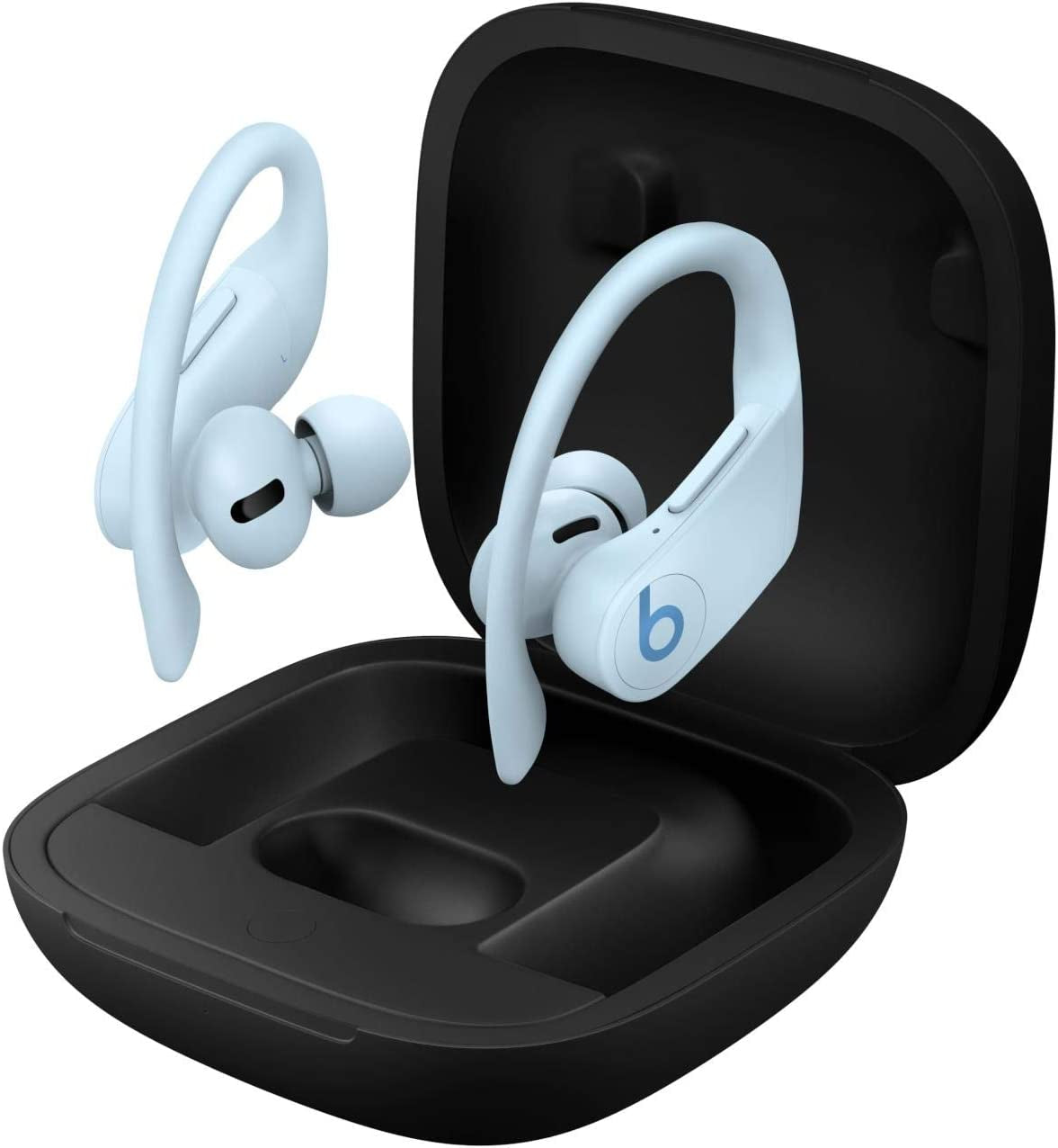 Power Pro Wireless Earbuds - H1 Headphone Chip, Class 1 Bluetooth Headphones, 9 Hours of Listening Time, Sweat Resistant, Built-In Microphone - Glacier Blue