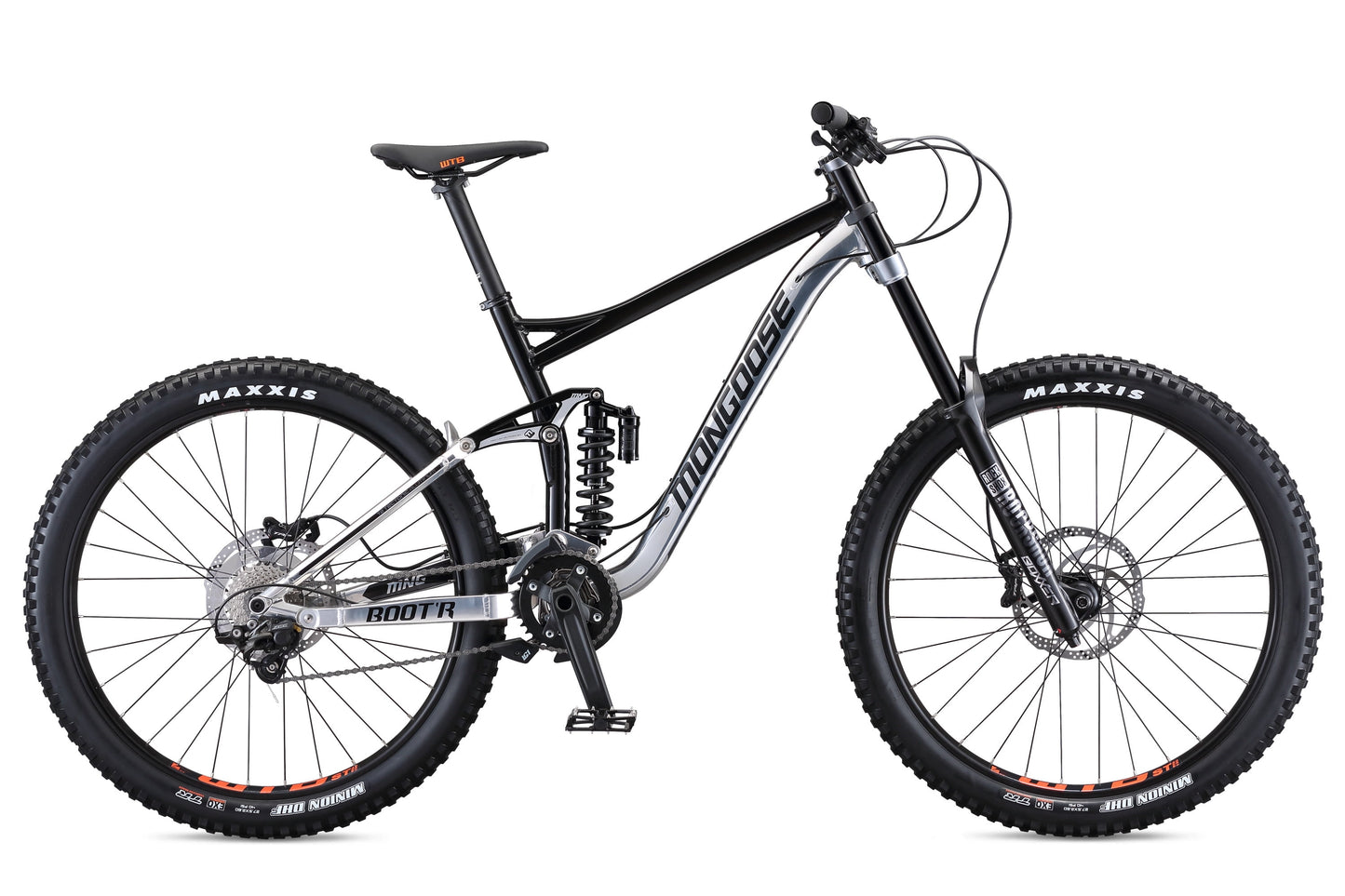 Boot'R Adult Unisex 27.5-In. Small Full-Suspension Mountain Bike, Black