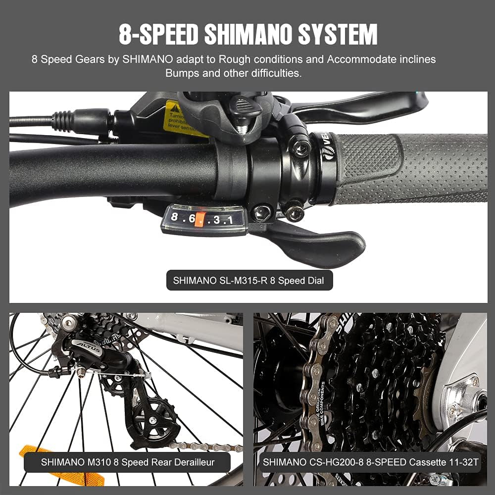 27.5" Electric Mountain Bike : Powerful Rocketbear 1S Ebike with 8Fun 48V 750W Mid Drive Motor & 17.5Ah Removable Battery, Gray MTB with Suspension Fork for Adult Man Woman