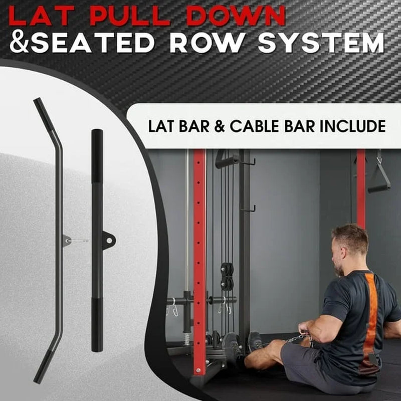 Cable Crossover Machine, 350LBS Weight Capacity Cable Stations with 17 Adjustable Positions, 230 Lbs Sets