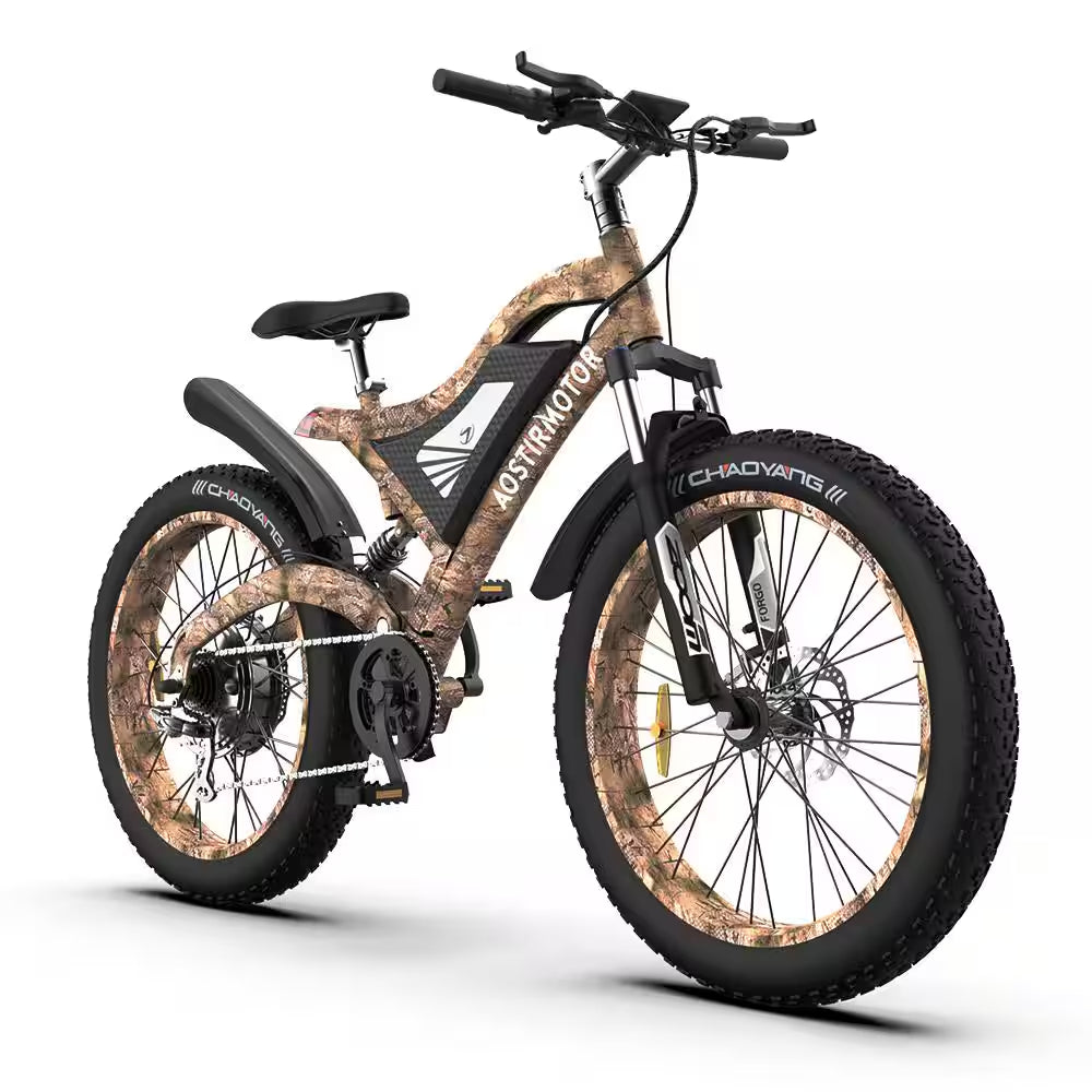 26 In.1500W Electric Bike 48V 15AH Removable Lithium Battery Ebike Mountain Bicycle