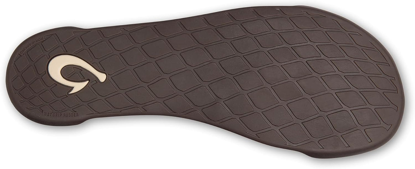 Kipuka Hulu Men'S Leather Slippers, Premium Nubuck Leather Slip on Shoes, Shearling Lining & Gel Insert, Drop-In Heel Design