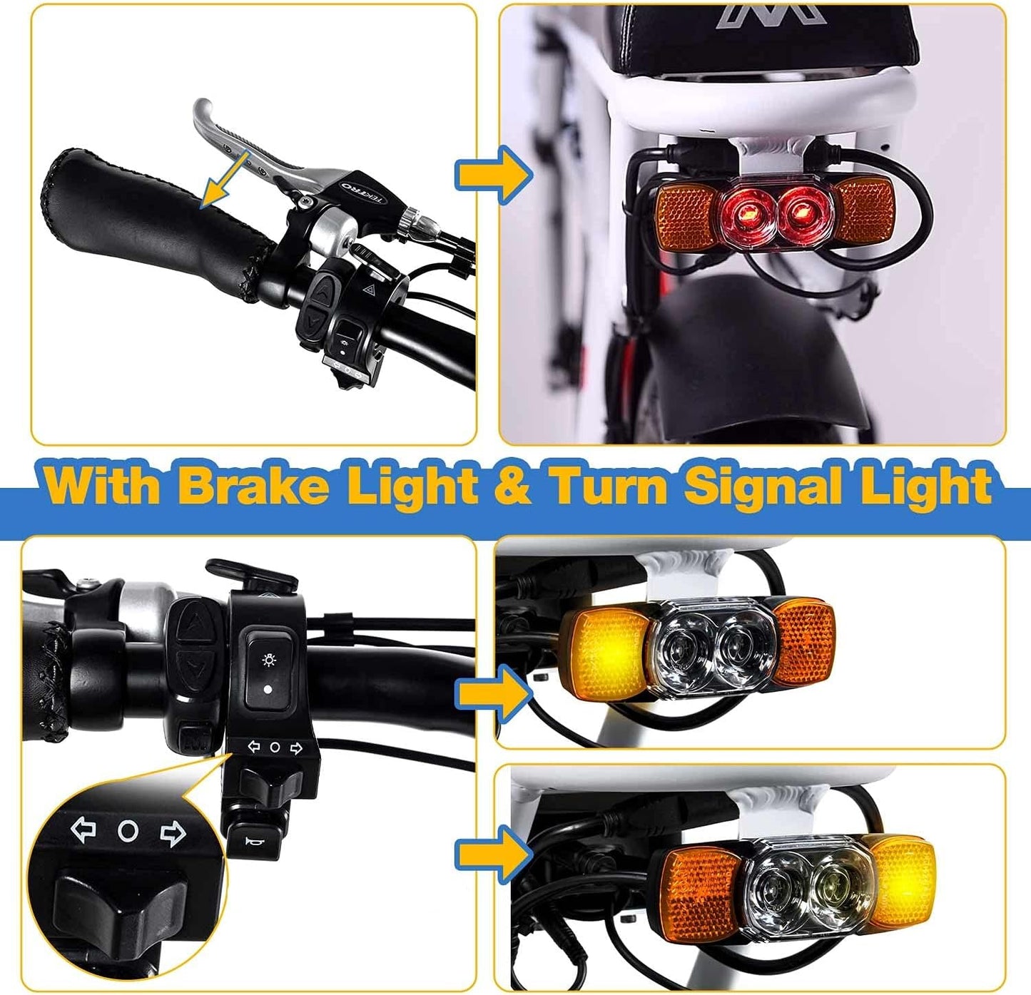 M-70 R7 Electric Bike for Adult, 750W 105Miles 48V 20Ah Removable Battery 20" Fat Tire Electric Bicycle Moped Comfort Ebike Long Padded Banana Seat