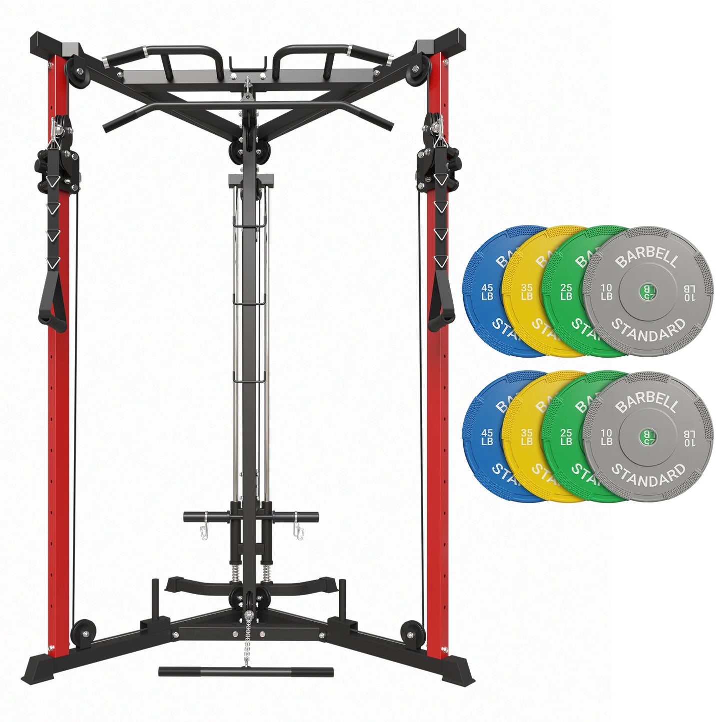 Cable Crossover Machine, 350LBS Weight Capacity Cable Stations with 17 Adjustable Positions, 230 Lbs Sets