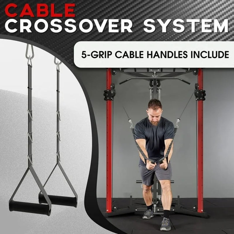 Cable Crossover Machine, 350LBS Weight Capacity Cable Stations with 17 Adjustable Positions, 230 Lbs Sets