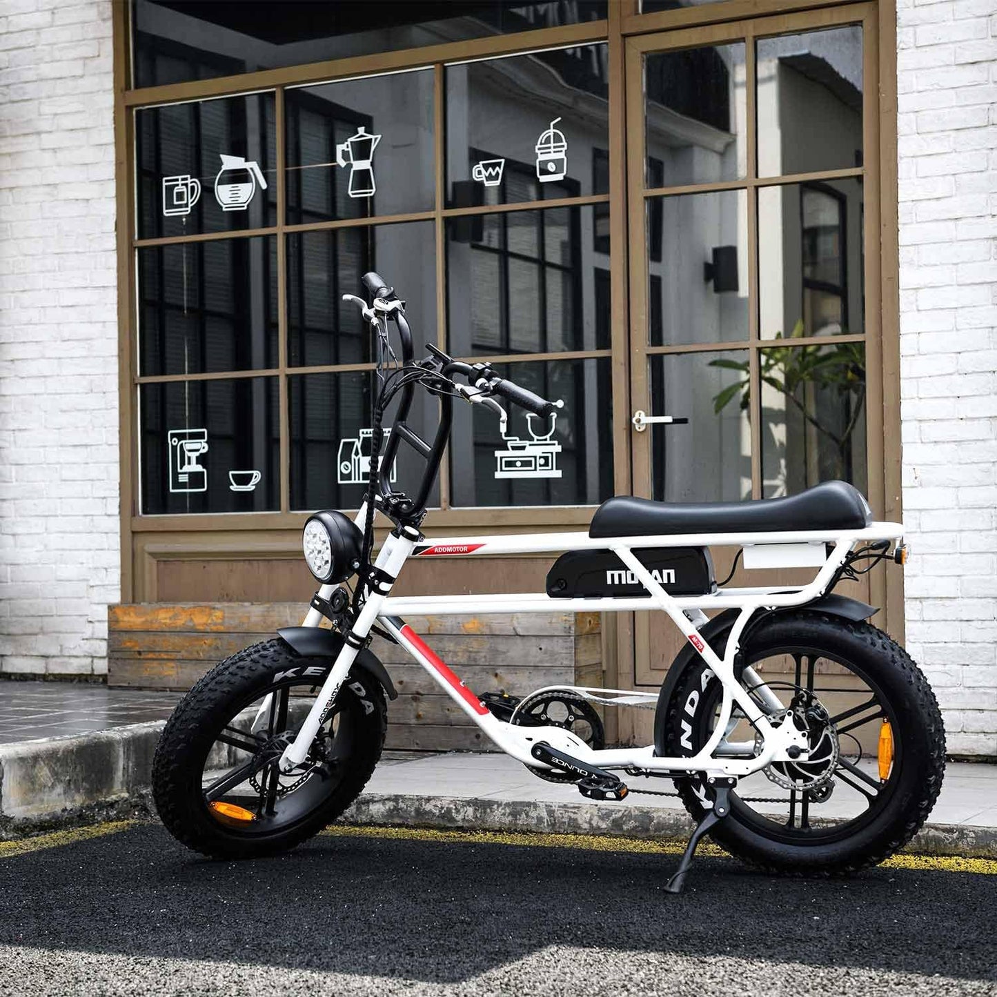 M-70 R7 Electric Bike for Adult, 750W 105Miles 48V 20Ah Removable Battery 20" Fat Tire Electric Bicycle Moped Comfort Ebike Long Padded Banana Seat