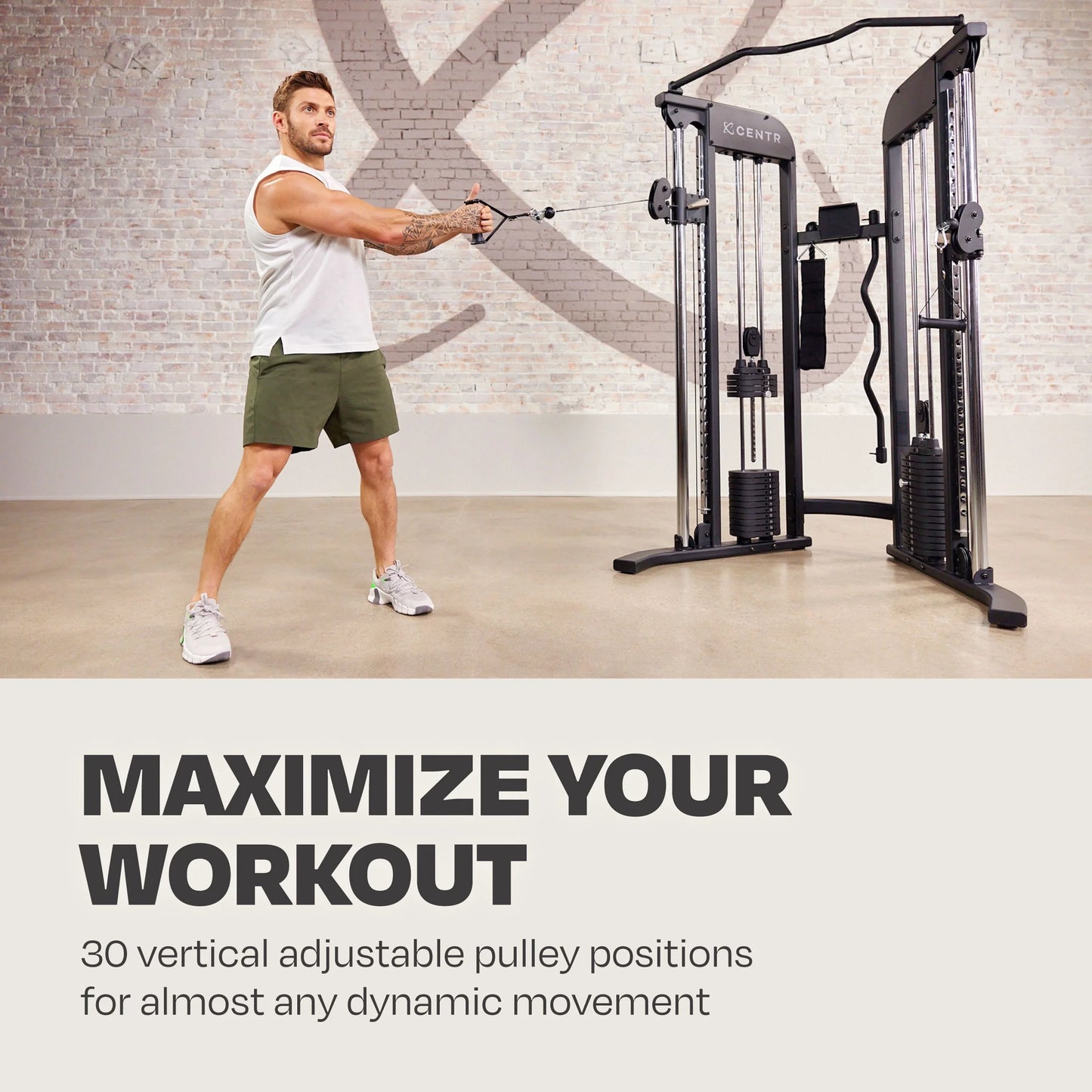 by Chris Hemsworth 2 Home Gym Functional Trainer for Total Body Strength Training with 3-Month Membership