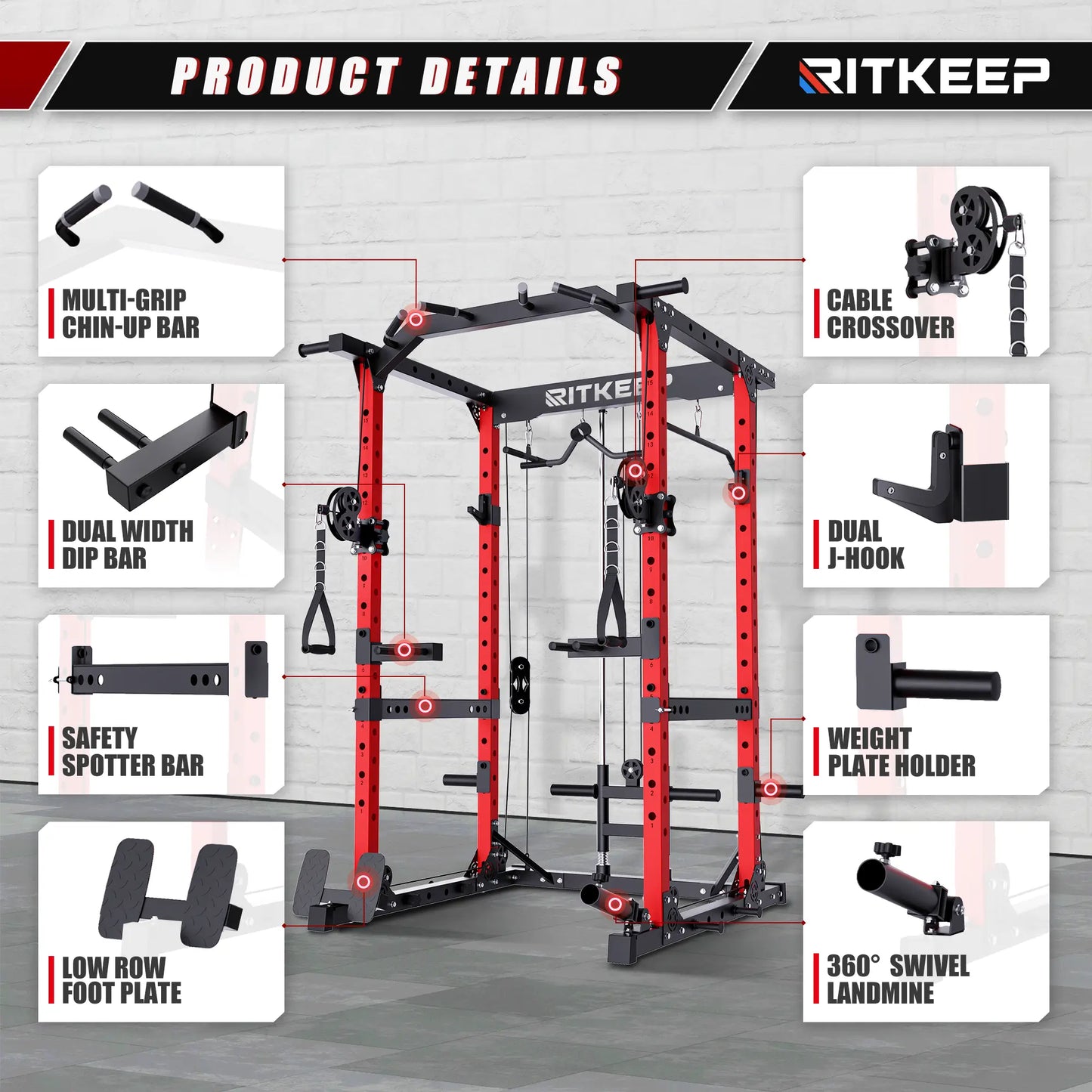 Destroyer M10 ALL-IN-ONE Power Rack Fitness Equipment Package
