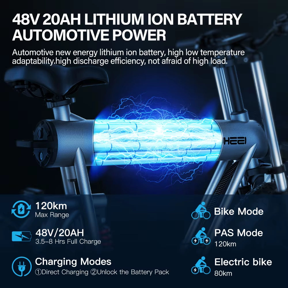 Coswheel T16 Adults Electric Bike 1000W Motor Bicycle 1000W 48V 16 Inch Tire Ebike Electric E Bikes Mountain Ebikes for Men