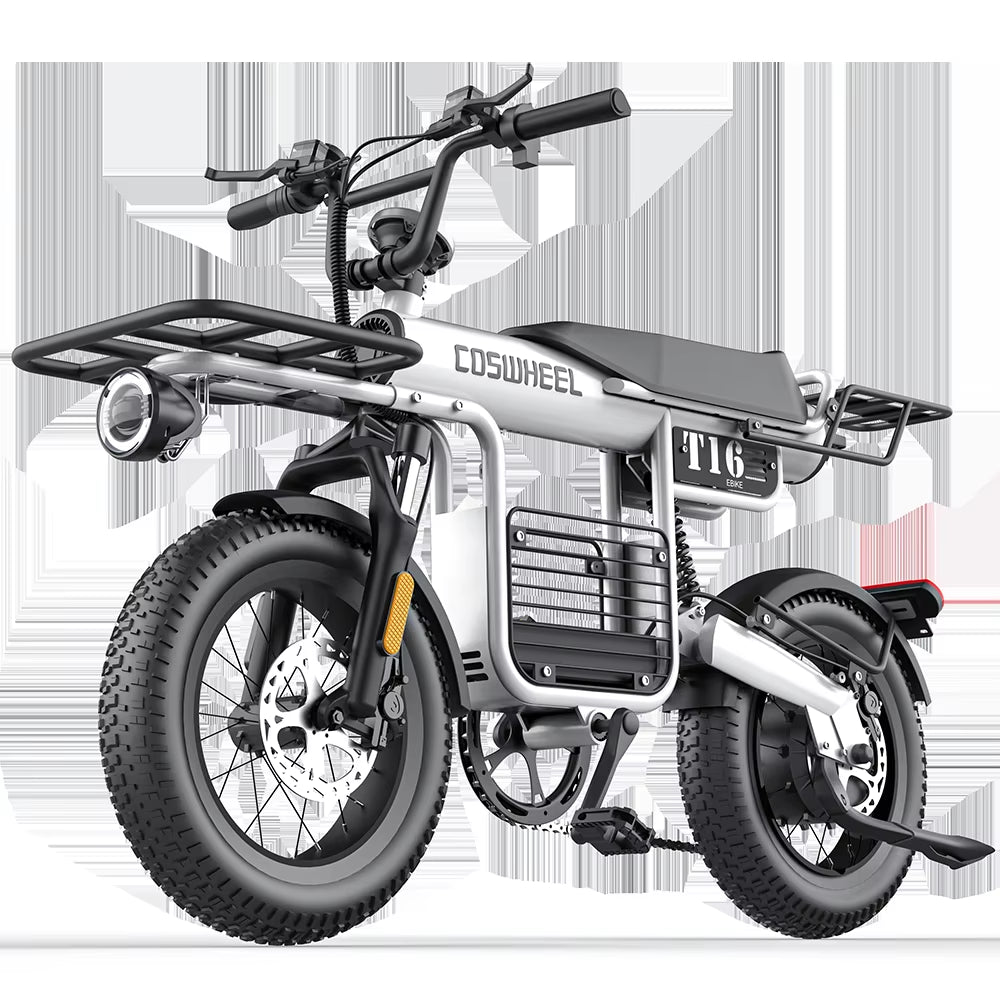 Coswheel T16 Adults Electric Bike 1000W Motor Bicycle 1000W 48V 16 Inch Tire Ebike Electric E Bikes Mountain Ebikes for Men