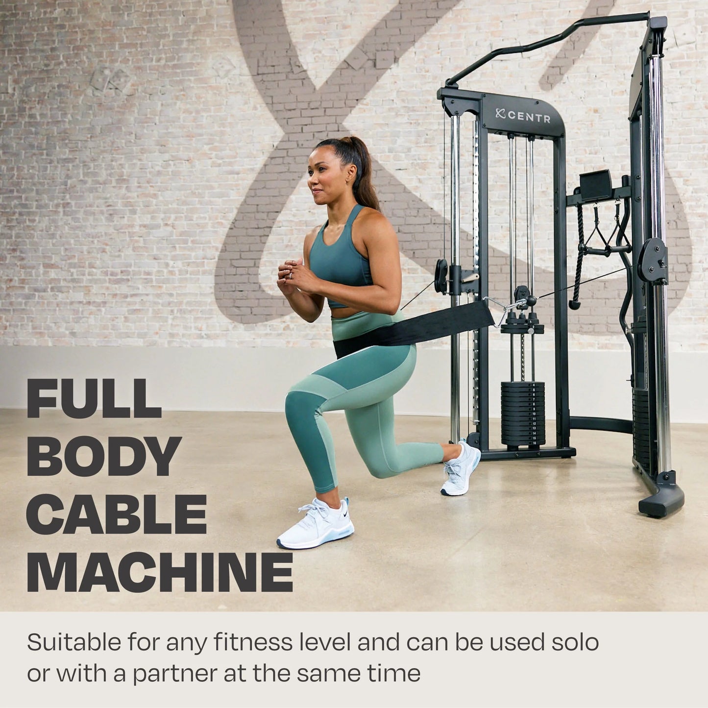 by Chris Hemsworth 2 Home Gym Functional Trainer for Total Body Strength Training with 3-Month Membership