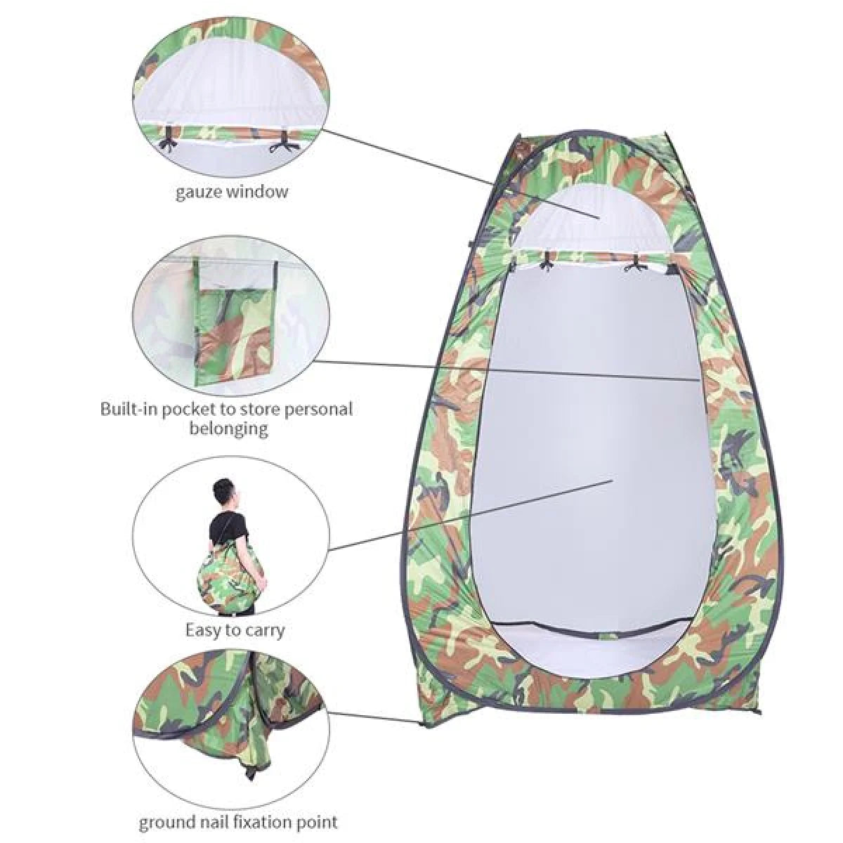 [US in STOCK] Camping Tent for Camping Biking Toilet Shower Beach Privacy Tent
