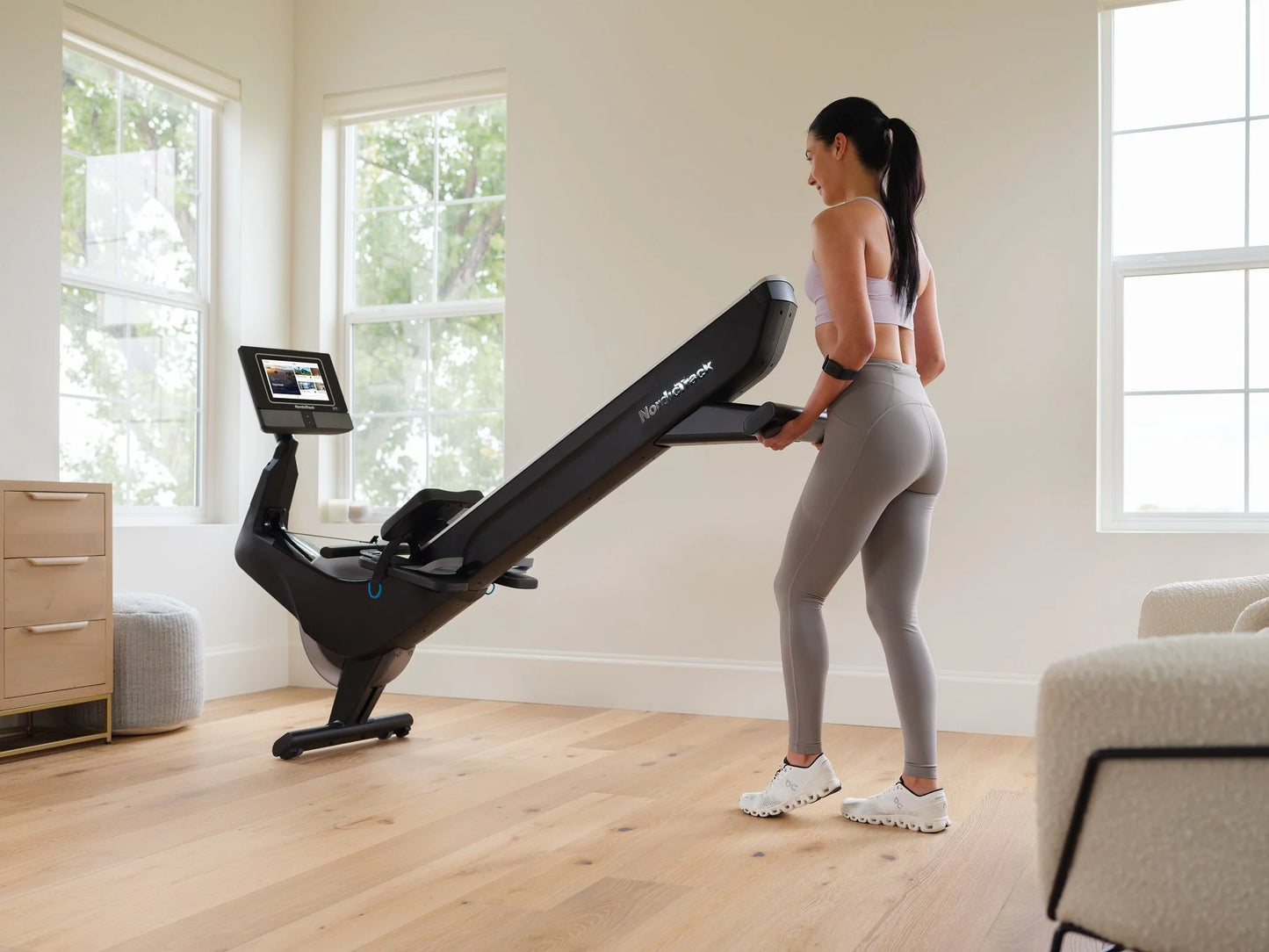 RW700; Ifit-Enabled Rower with 10 Inch Pivoting Touchscreen