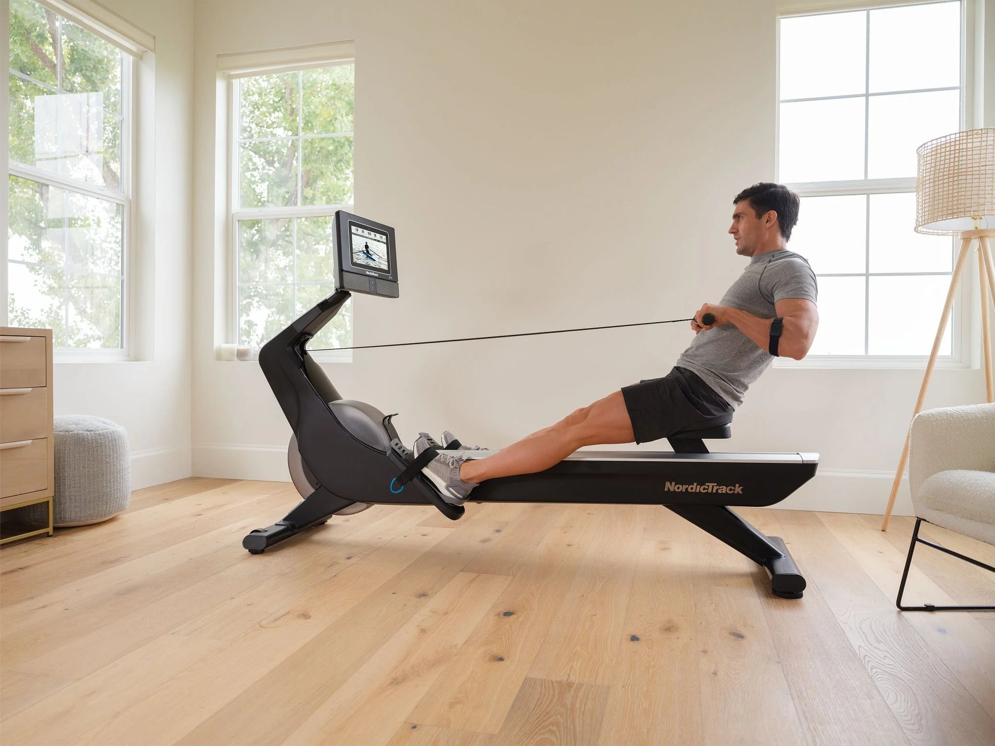 RW700; Ifit-Enabled Rower with 10 Inch Pivoting Touchscreen