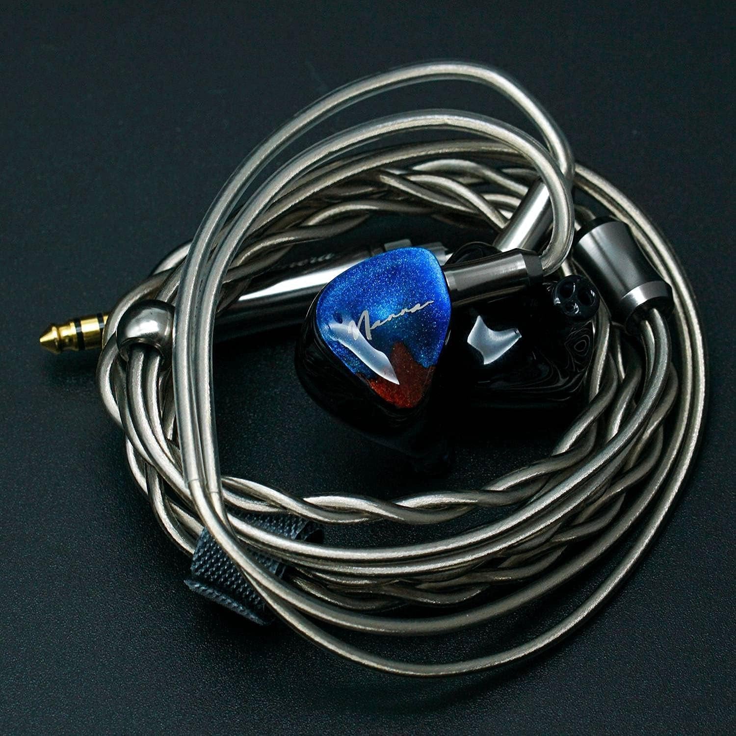 Hifigo in Ear Monitors Nanna 2.0 Pro Flagship Hifi Earphones 2 Electrostatic Driver 1 Dynamic Driver 1 Balanced Armature Hybrid 4 Driver Units 2 Pin Detachable Cable IEMS for Audiophile (Blue)