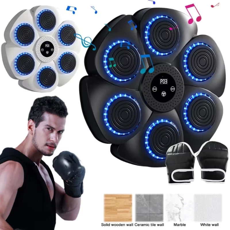 Music Boxing Machine Adults Smart Bluetooth Sports Agility Reaction LED Luminous Boxing Bag Wall Target Training for Children