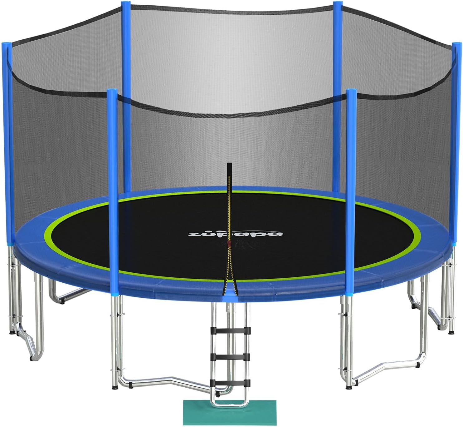 1500LBS Weight Capacity Rectangle Trampoline 10X17Ft 9X15FT 8X14FT Outdoor Square Gymnastics Trampolines with Basketball Hoops for Kids Adults Long Large Big Rectangular Tumbling Trampolin