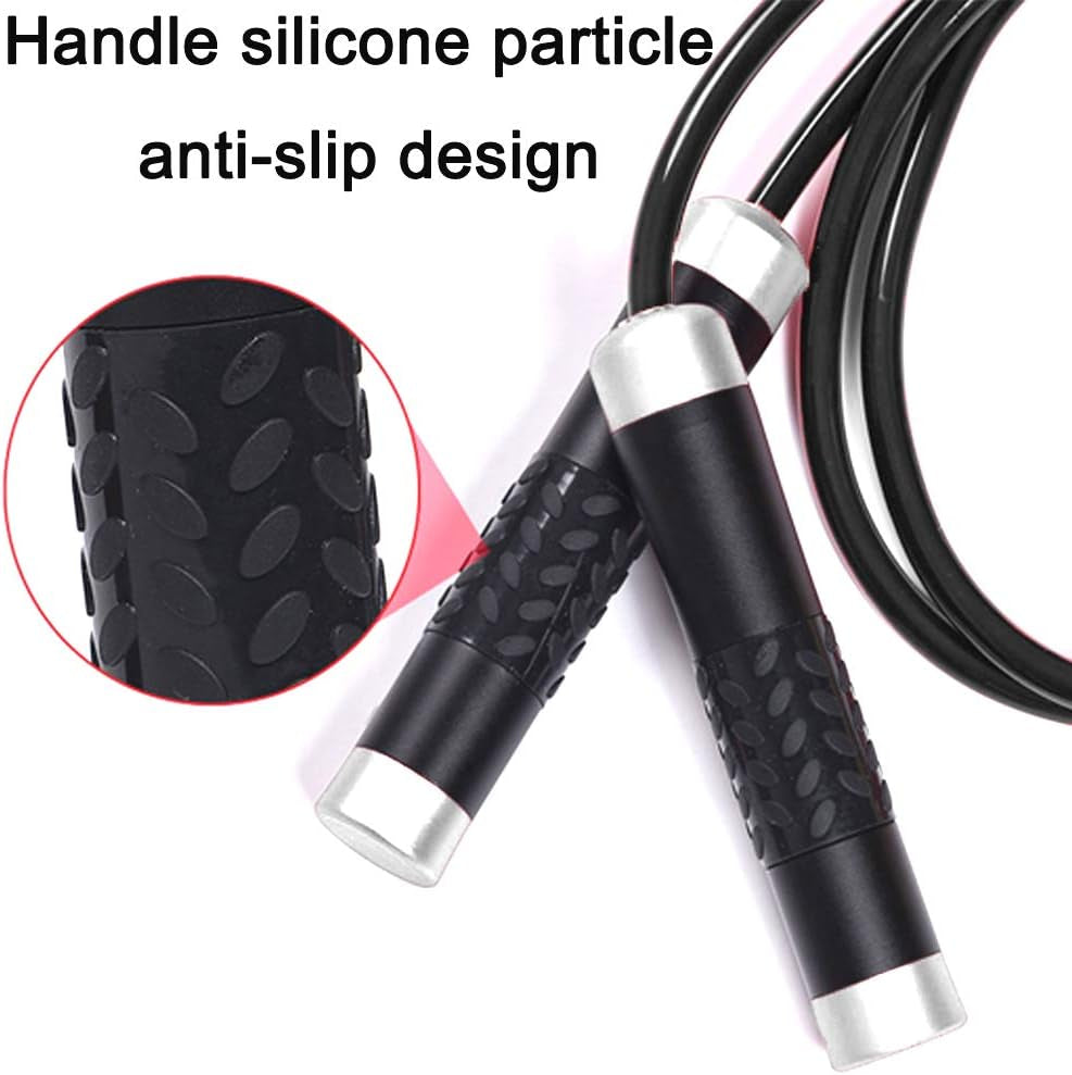 Weighted Jump Rope for Women,Men,Heavy Jump Rope with Adjustable Bold PVC Rope,Ball Bearing Aluminum Handle,Great for Crossfit Training, Boxing, and MMA Workouts