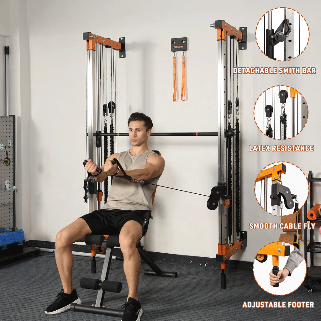 Folding Wall-Mounted Smith Machine