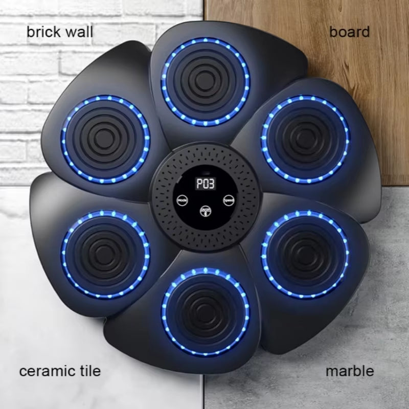 Music Boxing Machine Adults Smart Bluetooth Sports Agility Reaction LED Luminous Boxing Bag Wall Target Training for Children