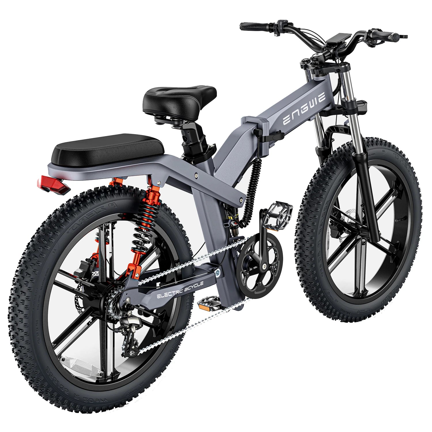 [EU DIRECT]  X26 Electric Bike 19.2Ah+10Ah Dual Batteries 1000W Folding Electric Bike 26*4.0 Inch Fat Tire 120-150Km Mileage Range E Bike for Mountain Snowfield Road Triple Suspension System Dual Oil Disc Brake for All-Terrain Roads Mountain E-Bike