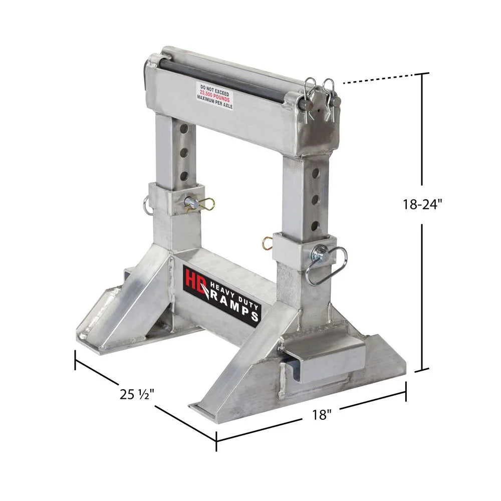 Pair of Heavy Duty Lower Step Deck Ramp Support Stands