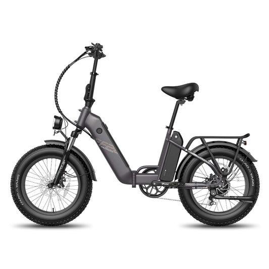 [UK Direct]  FF20 Polar Electric Bike 500W Motor 48V 10.4AH*2 Double Batteries 20X4.0Inch Fat Tires 140-160KM Max Mileage 150KG Max Load Folding Electric Bicycle