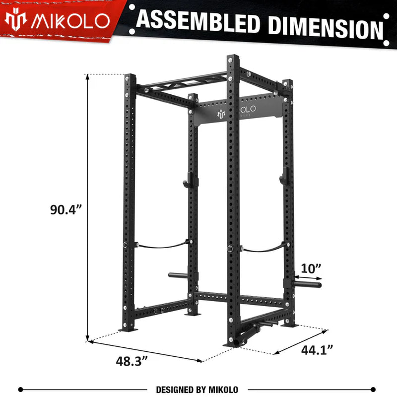 P5R 3X3 UPRIGHT POWER RACK with LEG CURL and EXTENSION ATTACHMENT