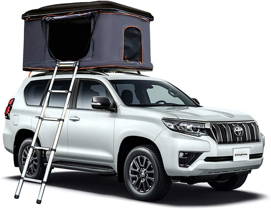 Rooftop Tent Hard Shell Tent for SUV Travel Pop-Up Installation Tent Large Space Suitable for 2 People with Ladder & Waterproof Hard Shell Tent Overland Roof Top Tent