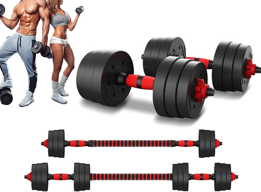 Adjustable Weight Dumbbell Barbell Kit 44LB/ 66LB/ 88LB Home Workout Equipment (44)