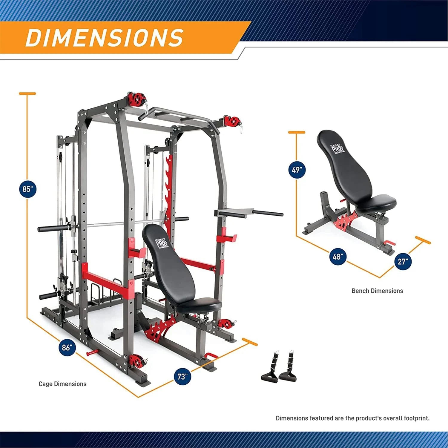 SM-7362 Pro Smith Machine Home Gym System for Full Body Training