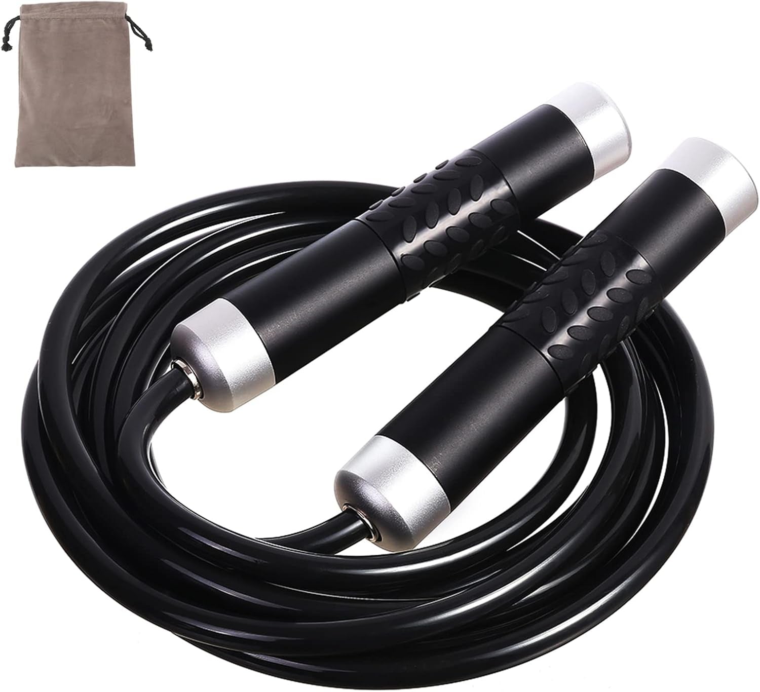 Weighted Jump Rope for Women,Men,Heavy Jump Rope with Adjustable Bold PVC Rope,Ball Bearing Aluminum Handle,Great for Crossfit Training, Boxing, and MMA Workouts