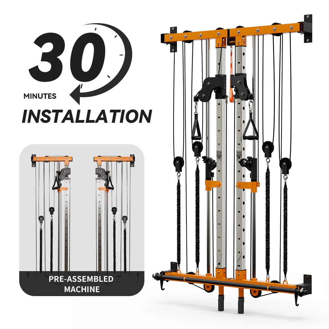 Folding Wall-Mounted Smith Machine