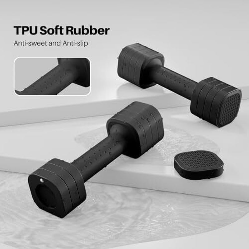 Adjustable Dumbbell Set of 2, 4 in 1 Free Weights Dumbbells Set for Black