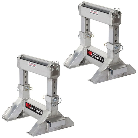 Pair of Heavy Duty Lower Step Deck Ramp Support Stands