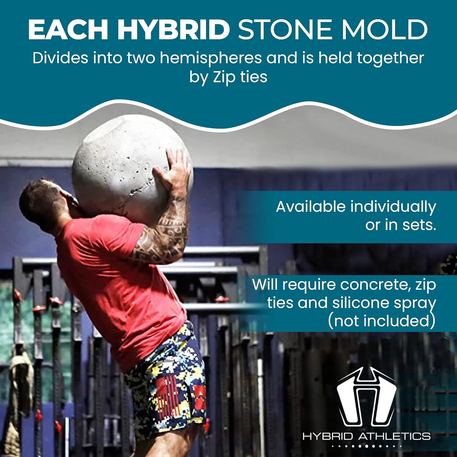 Atlas Stone Molds—Reusable, Heavy Duty Plastic Molds Make Smooth Concrete Stones from 10 to 19 Inches in Diameter. 35Lbs to 300Lbs