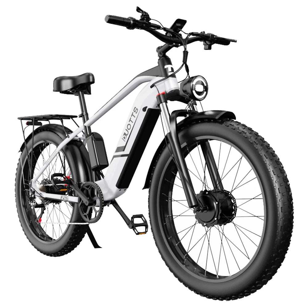 [EU DIRECT]  F26 Electric Bike 48V 20AH Samsungbattery 750W*2 Dual Motors 26*4.0Inch Fat Tires APP Support 50KM Max Mileage 150KG Max Load Electric Bicycle