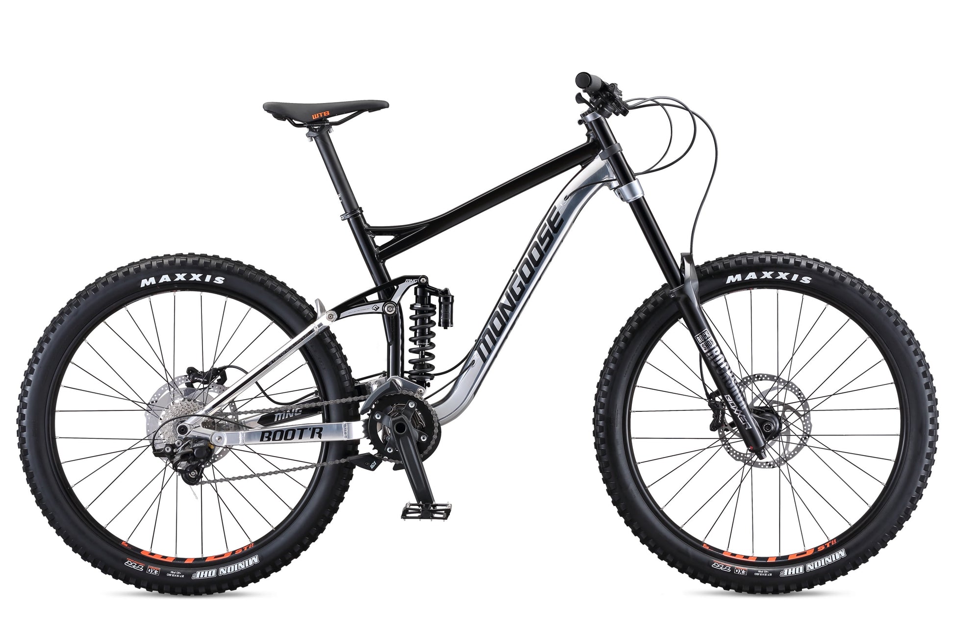 Boot'R Adult Unisex 27.5-In. Small Full-Suspension Mountain Bike, Black