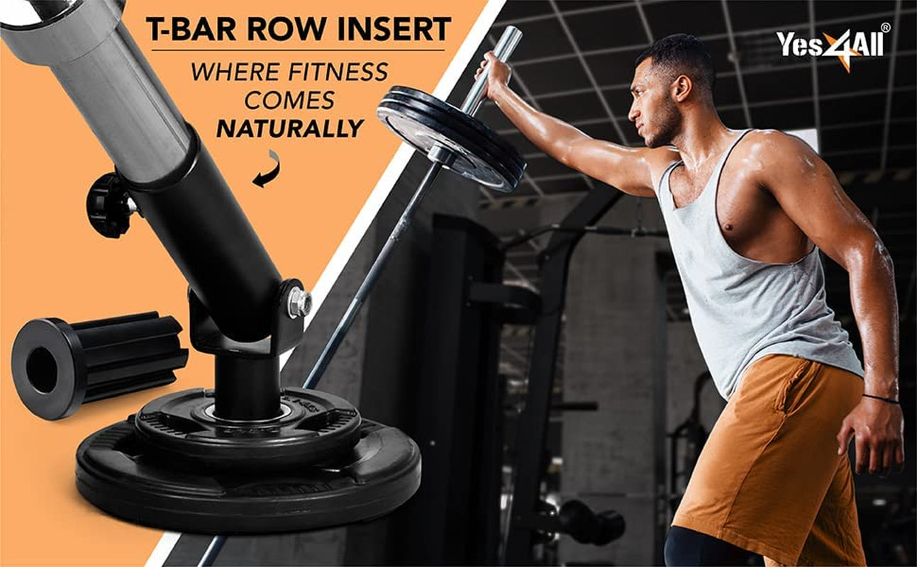 T Bar Row Insert, Landmine Attachment for 1&2 Inch Olympic Barbell Bars, Landmine Handles, Workout Home Gym Equipment