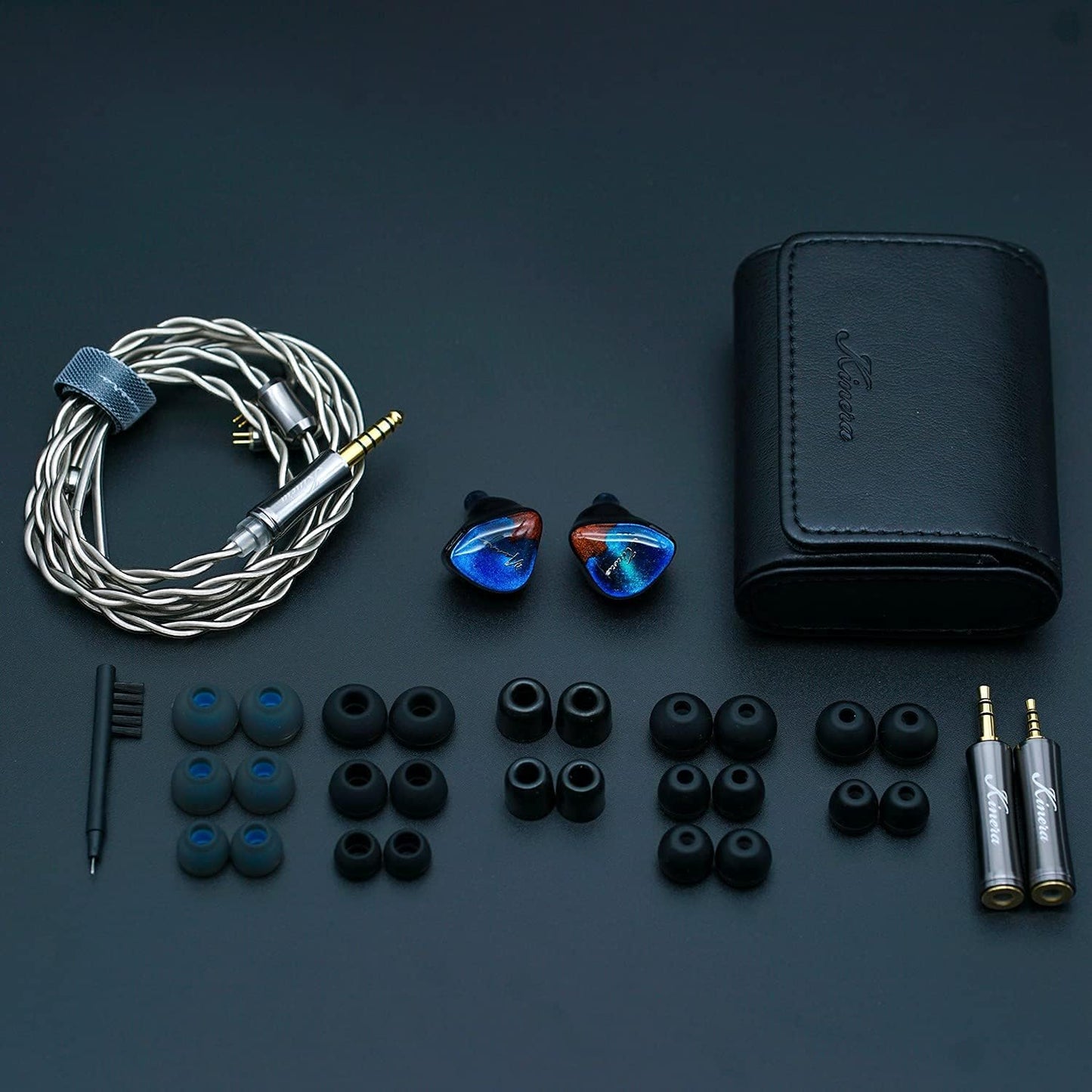 Hifigo in Ear Monitors Nanna 2.0 Pro Flagship Hifi Earphones 2 Electrostatic Driver 1 Dynamic Driver 1 Balanced Armature Hybrid 4 Driver Units 2 Pin Detachable Cable IEMS for Audiophile (Blue)