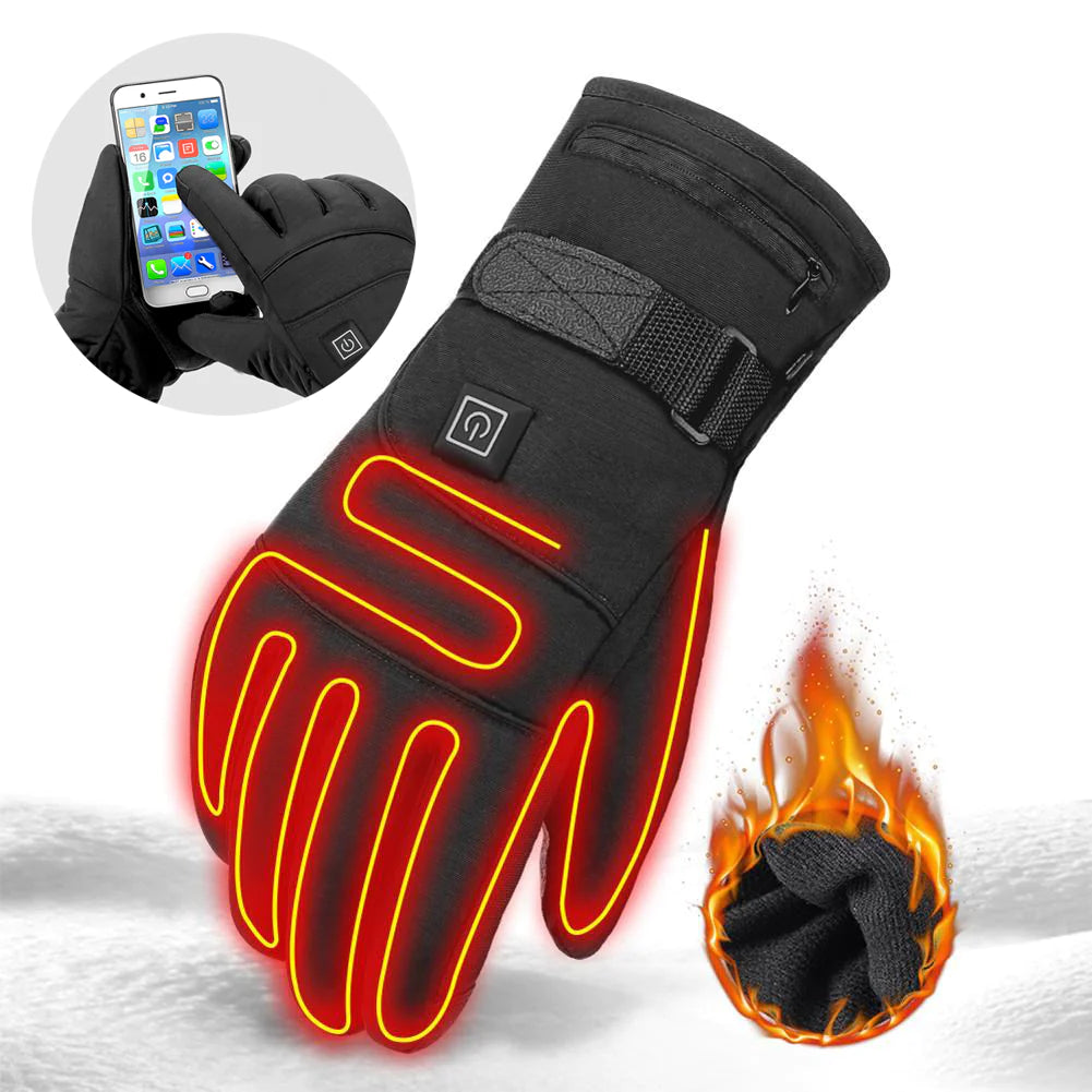 Winter Electric Heated Gloves Motorcycle Touch Screen Gloves