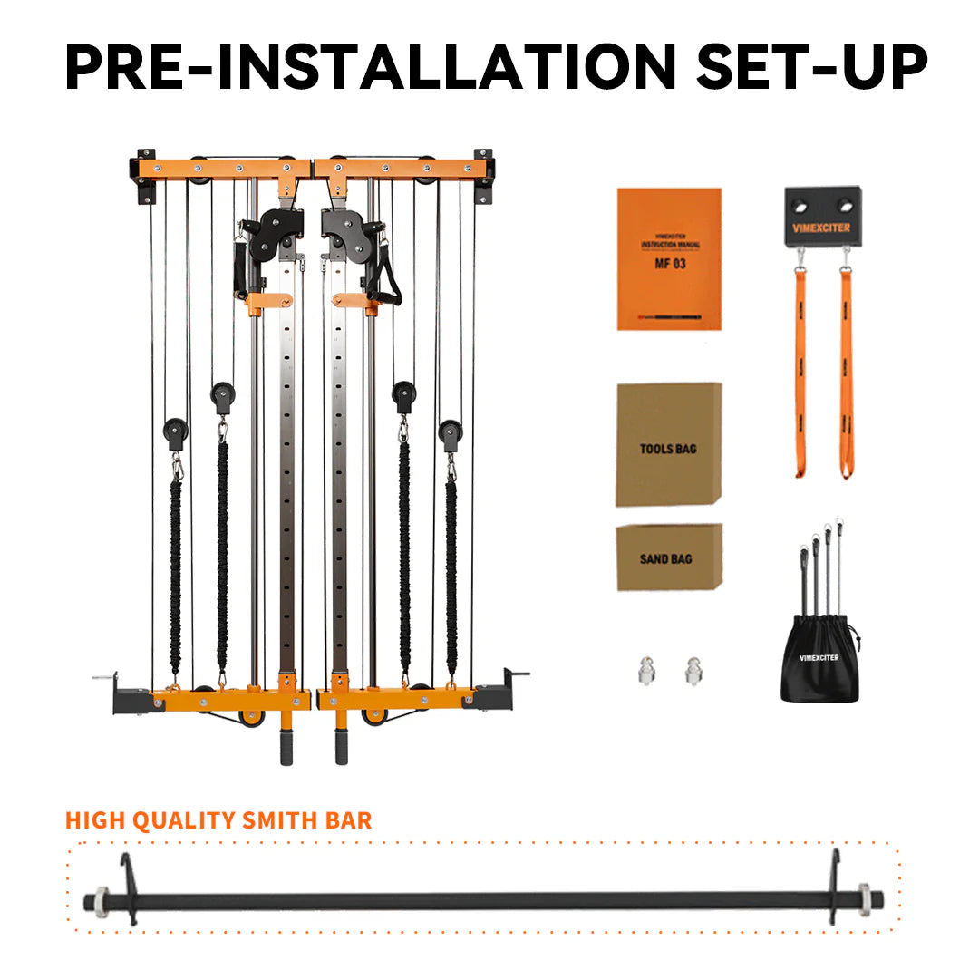 Folding Wall-Mounted Smith Machine