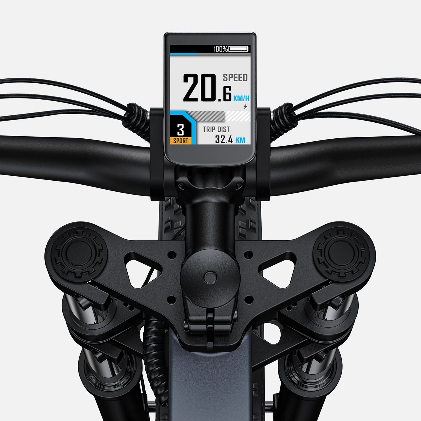 [EU DIRECT]  X26 Electric Bike 19.2Ah+10Ah Dual Batteries 1000W Folding Electric Bike 26*4.0 Inch Fat Tire 120-150Km Mileage Range E Bike for Mountain Snowfield Road Triple Suspension System Dual Oil Disc Brake for All-Terrain Roads Mountain E-Bike
