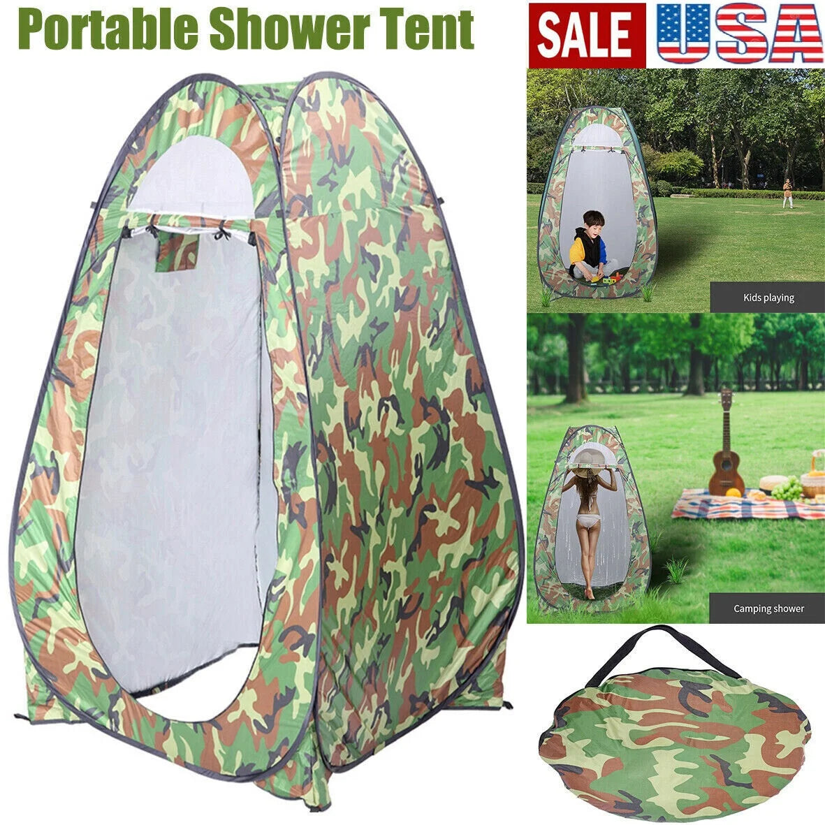 [US in STOCK] Camping Tent for Camping Biking Toilet Shower Beach Privacy Tent
