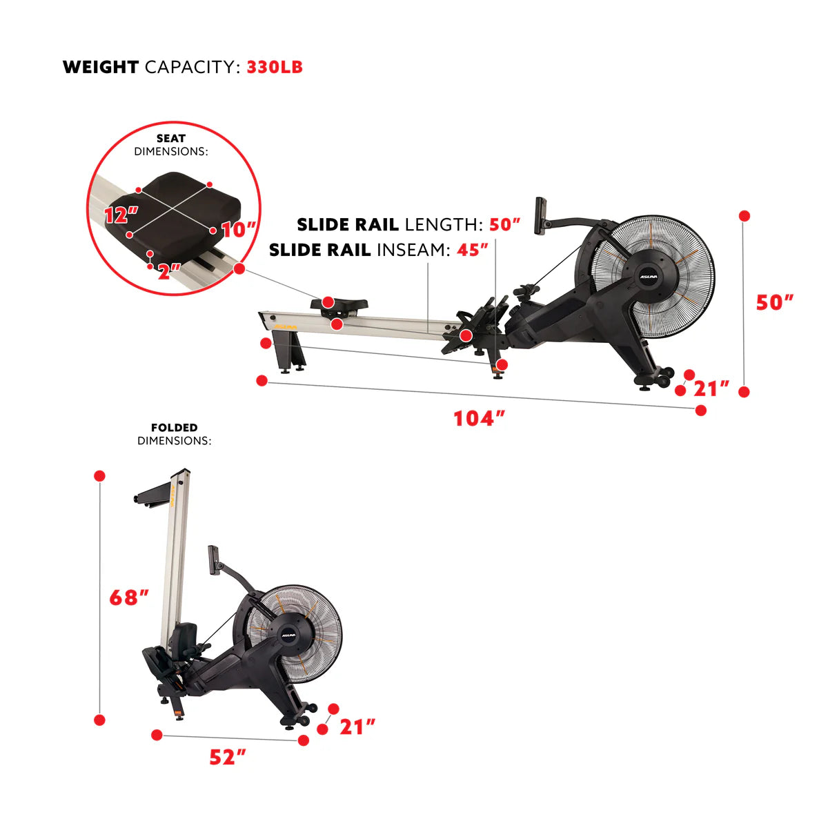 Ventus Air Magnetic Rower