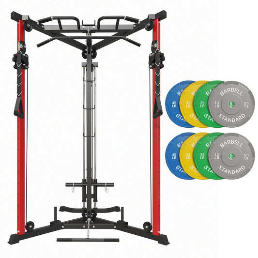 Cable Crossover Machine, 350LBS Weight Capacity Cable Stations with 17 Adjustable Positions, 230 Lbs Sets