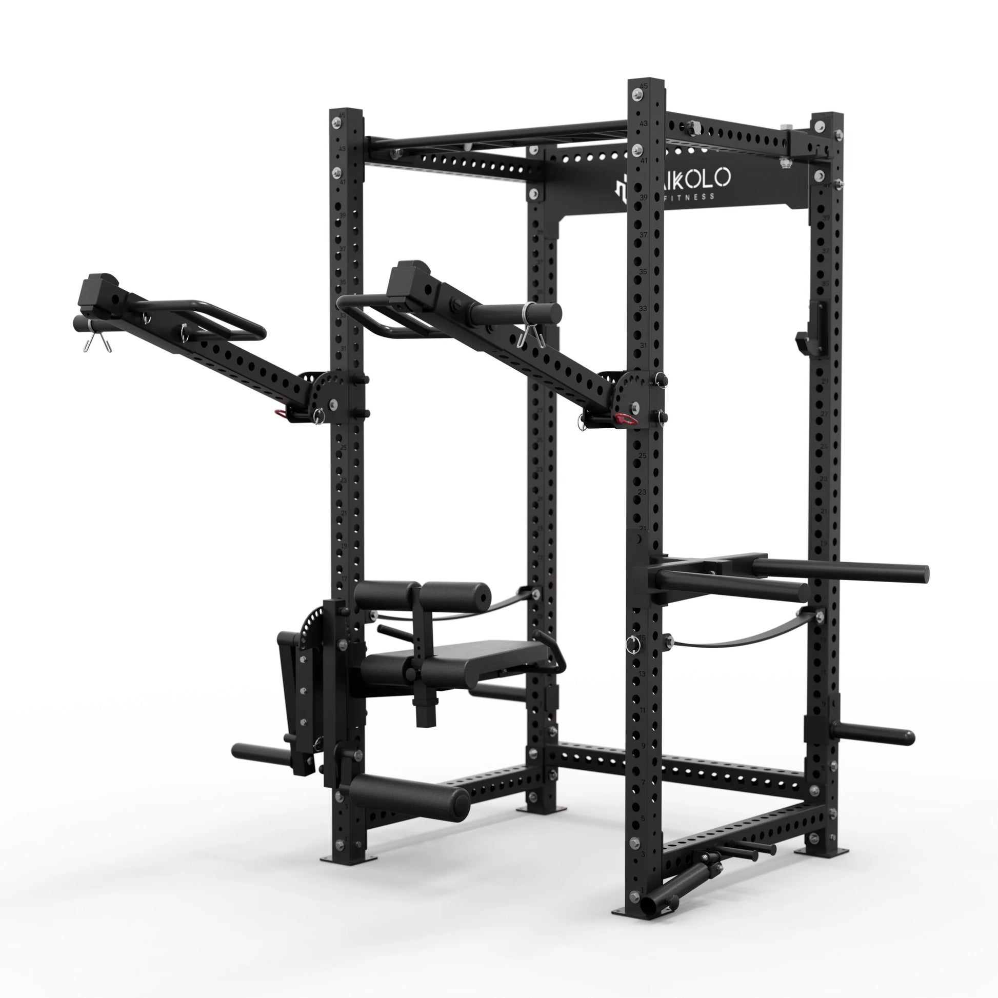 P5R 3X3 UPRIGHT POWER RACK with LEG CURL and EXTENSION ATTACHMENT